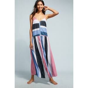 Anthropologie Mara Hoffman Swim NWT sundress cover up stripes large sun dress